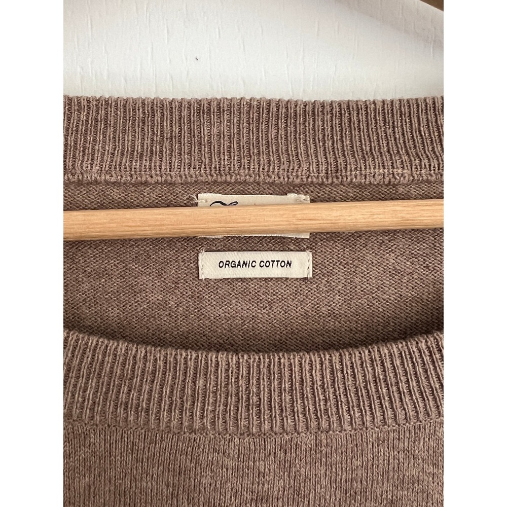 Faherty Horizon Surf Sweater Women NWOT Fireside Brown Stripe Cotton Cashmere XL - Picture 11 of 16